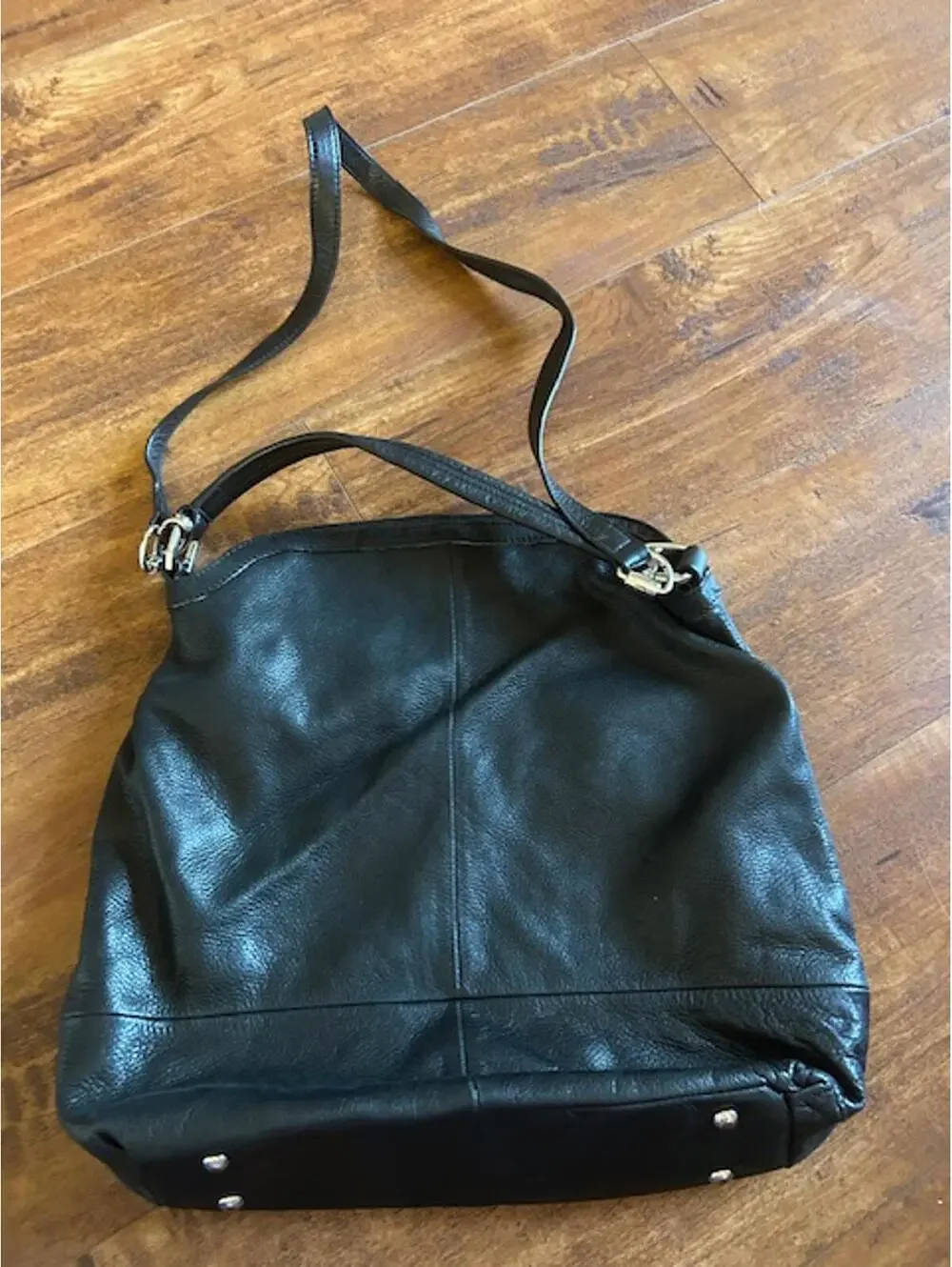Makowsky Black Leather Shoulder Bag